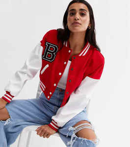 Chaqueta universitaria para mujer: ropa deportiva clásica universitaria, tela suave y opciones de impresión personalizadas - Product Image 2