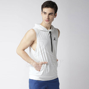 Men's High Quality Sleeveless Hoodie Customizable Fitted Tank <b>Top</b> with Print Pattern Casual Blank <b>Thermal</b> Hoodie Size XS Winter - Product Image 5