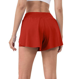 Haute qualité séchage rapide Polyester entraînement taille élastique avec poches femmes Shorts Sport course Fitness Shorts pour femmes - Product Image 6