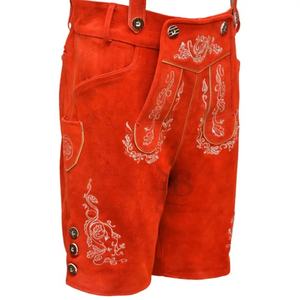 Shorts décontractés pour hommes en cuir véritable bavarois LEDERHOSEN, à séchage rapide, respirants, à taille mi-haute, brodés - Product Image 4