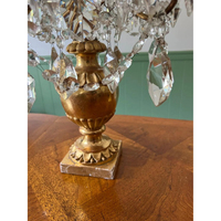 Candélabre en cristal décoratif vintage moderne fait à la main support meilleure qualité métal produit artisanal de l'Inde bas prix