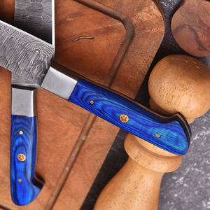 Juego de Cuchillos de Chef Damasco Hechos a Mano con Madera Pakka Personalizada, Cuchillos y Herramientas de Cocina Personalizadas - Product Image 5