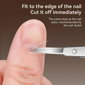 Ciseaux à cuticules professionnels de qualité supérieure avec logo personnalisé, lame incurvée, pointe acérée, en acier inoxydable, outil de soin de beauté - Product Image 4