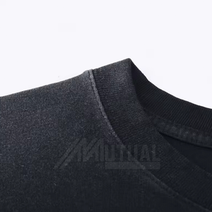 Camiseta de lavado ácido de alta calidad para hombre, 100% algodón, tejido de punto transpirable de secado rápido, estampado de logotipo de patrón sólido personalizable - Product Image 2