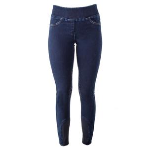Derniers modèles de vêtements équestres, vêtements de sport, pantalons leggings avec patch au genou, vente en gros personnalisée, collants d'équitation en denim, leggings - Product Image 1