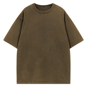 เสื้อยืดวินเทจผู้ชายแบบขายส่ง ล้างสีแบบแอซิด 100% ผ้าฝ้าย ทรงโอเวอร์ไซส์ ซักแล้ว แห้งเร็ว ระบายอากาศได้ดี - Product Image 3