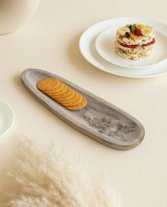 Plateau de service ovale en bois Offre Spéciale utilisé pour servir des collations Restaurant Parties Hôtel au meilleur prix - Product Image 4