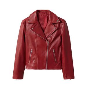 Blouson bomber classique en cuir PU écologique pour l'extérieur, couleur unie, mode quotidienne, imperméable, coupe-vent - Product Image 3