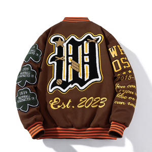 แจ็คเก็ตเบสบอลแขนยาวเสื้อแขนยาวออกแบบได้ตามต้องการ - Product Image 4