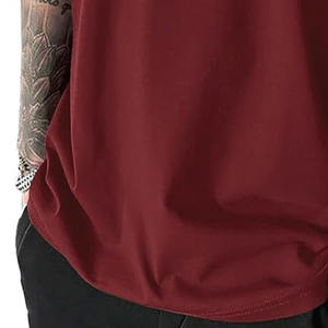 เสื้อยืดผ้าฝ้ายโอเวอร์ไซส์ของผู้ชายแบบแห้งเร็ว100% ระบายอากาศได้ดีแขนสั้นเนื้อผ้านุ่มสบายสวมใส่ทุกวัน - Product Image 4