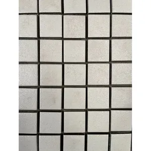 Carrelage mural en céramique texturé blanc cassé 7/8 "X 1 7/8" Remodelage de 10 pieds carrés pour mur de sol extérieur pour murs extérieurs de supermarché CI25 - Product Image 1
