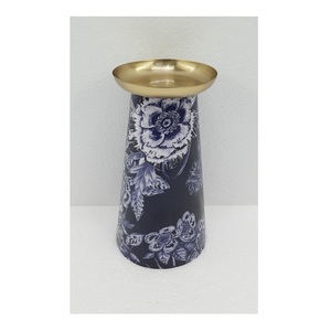 Conception unique dernier luxe de haute qualité en métal bougeoir décalcomanie émail fini pour la décoration intérieure dessus de table décoratif - Product Image 5
