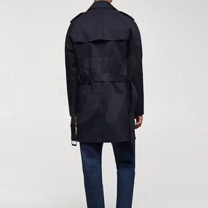 Abrigo de Gabardina de Lana para Hombre con Cuello Alto, Botones Cubiertos, Transpirable y Ecológico, de Secado Rápido, Tejido Suave de Alta Calidad - Product Image 3