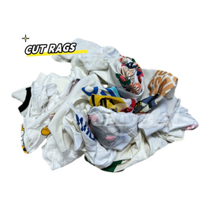 100% riutilizzato laboratorio marino uso bianco cotone stracci assorbente 50 libbre 100 stracci di cotone per pittori industriali - Product Image 1