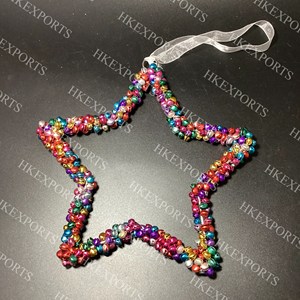 Adornos colgantes con cuentas de Navidad Multicolor hechos a mano, decoraciones festivas para árboles de vacaciones, regalos de decoración del hogar de temporada hechos a mano - Product Image 1