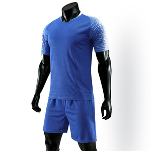 Camiseta de Fútbol con Cuello en V, Diseño en Blanco, Azul y Rojo, Todos los Colores, Diseños Personalizados por Sublimación, Equipaciones de Fútbol con Logotipo y Etiquetas - Product Image 1