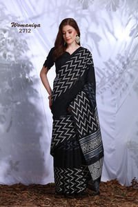 เสื้อส่าหรีผ้าไหมสีดำสำหรับงานแต่งงานและเทศกาล - Product Image 4