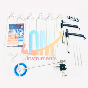 Kit de laryngoscope sur pied, micro-chirurgie laryngée, instruments ORL, ensemble d'endoscopie, acier inoxydable de qualité médicale, certifié ISO/CE - Product Image 1