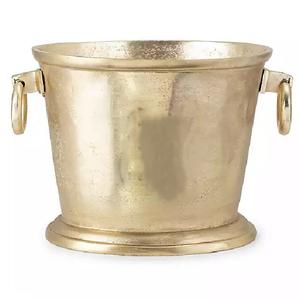 Refroidisseur de vin de glace vintage en métal fait à la main Seau à vin en métal de haute qualité avec poignée latérale Refroidisseur de vin fini antique - Product Image 5