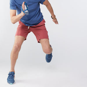 High Quality Custom Logo Summer Pocket Double <b>Layer</b> Men's Fitness Mesh Shorts 6XL Size Solid Pattern Polyester Gym Shorts - Product Image 6