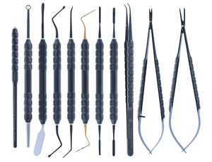 ชุดเครื่องมือผ่าตัดสแตนเลสสตีลแบบแมนนวล10ชิ้นเคลือบพรีเมี่ยมสีดำสำหรับใช้ในโรงพยาบาล - Product Image 3