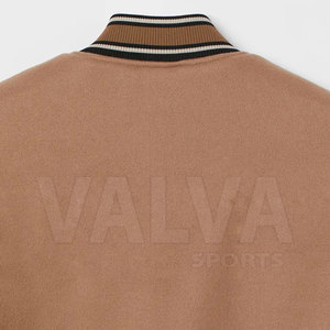 High Quality <b>Lightweight</b> Winter Lettermen <b>Jacket</b> for <b>Men</b> Custom Made OEM Service High Street Style Canvas Fabric Stand Collar - Product Image 2