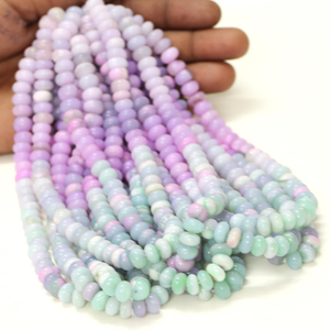 Hermosas Cuentas de Ópalo Verde Rosa Oscuro en Forma de Rondel, 7-10 mm, Cuentas de Piedras Preciosas de Ópalo Verde Rosa Oscuro, Calidad AAA - Product Image 1