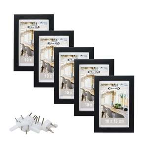 Set of <b>5</b> Black 10 <b>X</b> 15 cm Photo <b>Frames</b> Picture <b>Frame</b> Collection - Product Image 1