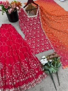 Nueva Colección de Salwar Kameez Moderno para Mujer, con Bordado Intenso, Diseño Reversible, Georgette Pesado para Todas las Temporadas, Diwali, Bodas - Product Image 4