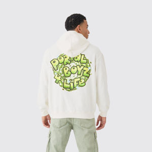 Sudadera con capucha de algodón 100% de gran tamaño para hombre de la mejor calidad, cuello levantado, logotipo frontal, buen patrón de impresión para la temporada de invierno - Product Image 3