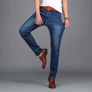 Pantalones vaqueros elásticos para hombre, Jeans de algodón de alta calidad, ajuste suelto, hechos a medida, venta al por mayor de fábrica, 2023 - Product Image 2