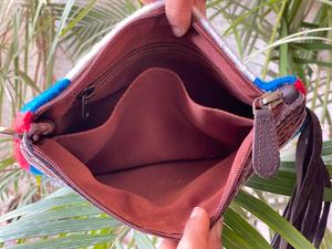 New Stylish Western Aztec Tooled Leather Wristlet Clutch Vintage Brown Tooling Purses <b>Unique</b> Aztec Quilted Leather Wristlet <b>Bag</b> - Product Image 6