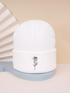 Bonnet d'hiver Jacquard avec impression numérique Vente en gros personnalisé Y2K à revers Bonnet acrylique tricoté avec logo brodé Vente à chaud - Product Image 4