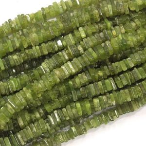 ลูกปัดหินเพอริโดตเรียบ Heishi, ทรงสี่เหลี่ยม, เบาะรองนั่ง, สาย16นิ้ว4มม. โดยประมาณ, ราคาขายส่ง, ออกใหม่, ธรรมชาติ100% - Product Image 4