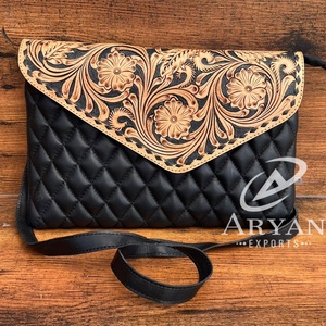 Bolso bandolera de cuero genuino para mujer, bolso de hombro acolchado con entramado de diamantes de lujo, bolsos cuadrados, novedad - Product Image 1