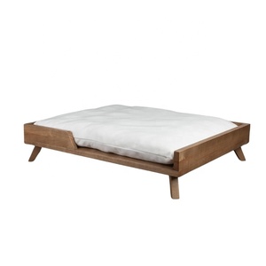 Pet Bed with Frame and Soft <b>Cushion</b> Modern Wooden Dog Bed <b>for</b> Medium to <b>Large</b> Pets Cat Bed Indonesia Manufacturer Pet Furniture - Product Image 5
