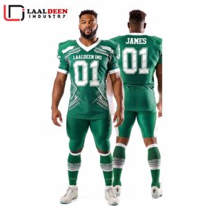 ชุดยูนิฟอร์มอเมริกันฟุตบอลคุณภาพสูงแบบกำหนดเอง แห้งเร็ว ระบายอากาศดี ลายเสือดาว พร้อมโลโก้สโมสร ชื่อทีม ลดราคา - Product Image 3