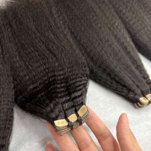 ราคาขายส่ง เกรดพรีเมียม ผมแท้ 100% แบบซุปเปอร์ดับเบิ้ลดรอน  แบบตรงหยิกเล็กน้อย ต่อผมแบบเทป จากเวียดนาม - Product Image 1