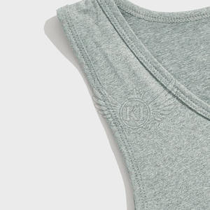 2024 nueva llegada camiseta sin mangas personalizada Color sólido camiseta sin mangas de secado rápido precio al por mayor camiseta sin mangas transpirable - Product Image 3