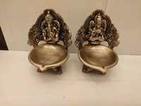 Figurines en bronze sur mesure sur le thème des dieux et déesses indiens (Ganesh Lakshmi) Feng Shui pour objets de collection d'art et décoration intérieure
