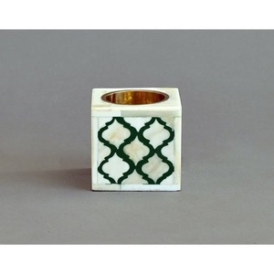 Quemador de incienso/Bakhoor negro Hexagonal elegante con trabajo de hueso con incrustaciones florales y borde de latón para fragancia para el hogar - Product Image 2