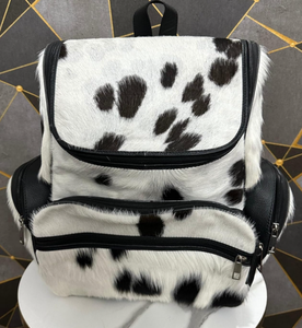 กระเป๋าเป้สะพายหลังหนังวัวสไตล์ตะวันตกที่มีสไตล์สำหรับไปวิทยาลัยและท่องเที่ยวได้ทุกเพศกระเป๋าหนังมีซิปกระเป๋าเป้สะพายหลังสำหรับผู้หญิง - Product Image 5