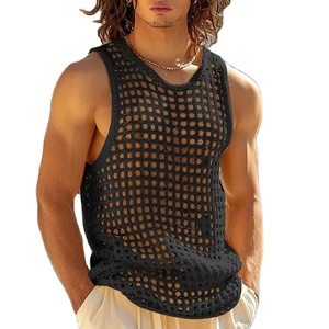Nouveau style tendance : Débardeurs en maille respirants et à séchage rapide pour hommes – Populaires, décontractés et sexy pour les vacances - Product Image 4