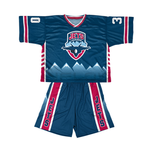 Pinnies En Gros Pas Cher Sublimé Conceptions Personnalisées Sportswear 100% Polyester lacrosse Uniforme Garçons - Product Image 5