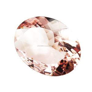 Piedra preciosa de morganita de melocotón Natural, corte facetado en forma ovalada, tamaño personalizado, fabricación de joyas sueltas, piedra natal curativa genuina a granel - Product Image 4