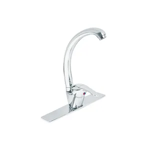 Aqua contemporanea lavello cromato 2 unità in scatola collo curvo leva manico rotante funzione acqua fredda calda spazzolata certificata