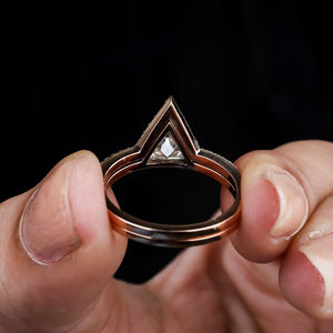 2CT blanc Triangle coupe Solitaire Moissanite bagues de fiançailles lunette Moissanite diamant mariage anniversaire bagues cadeaux pour l'amour - Product Image 3