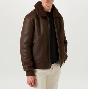 Chaqueta de cuero genuino de piel de vaca pura de alta calidad para hombre con logotipo personalizado OEM al por mayor disponible con capucha al mejor precio fabricado en Pakistán - Product Image 5