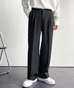 Nouveau pantalon de costume droit avec un drapé pour hommes de style coréen décontracté blanc pantalon large pantalon longueur au sol - Product Image 2