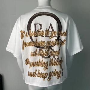 Personalizado 100% algodón 3D Puff impreso sólido camiseta de gran tamaño Streetwear cómodo de los hombres de alta calidad Logo impreso de punto - Product Image 4